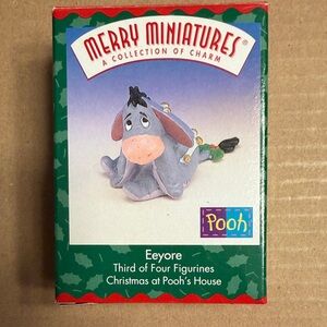 Hallmark Merry Miniatures Eeyore Figurine- Christmas at Pooh’s House